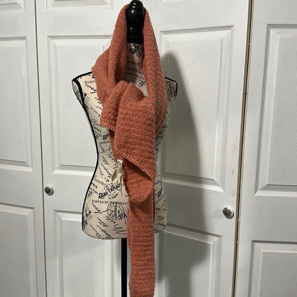 Free People Ripple Recycled Blend Blanket Scarf in "Terra Cotta" - Picture 7 of 11